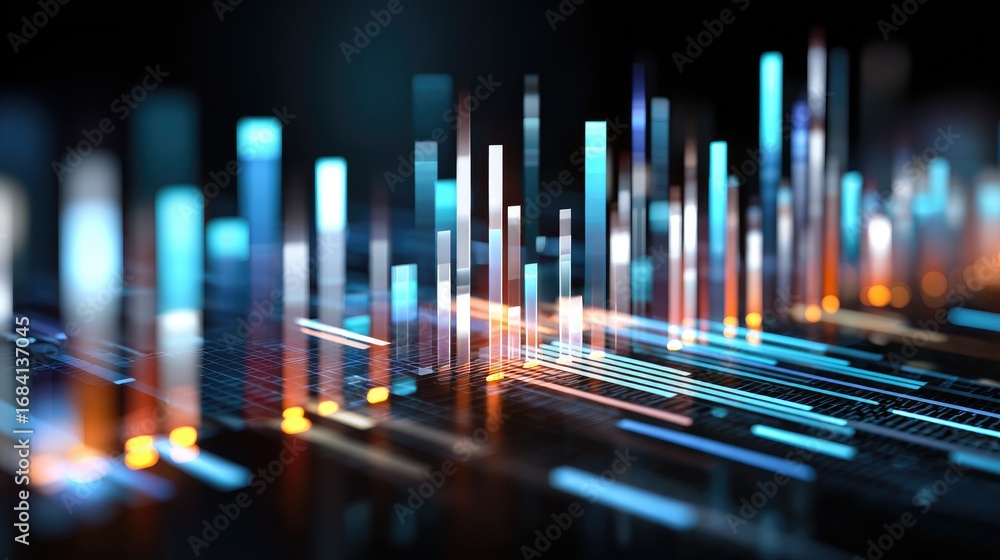 Poster a dynamic abstract visualization of data streams showcasing vibrant colors and light, illustrating t