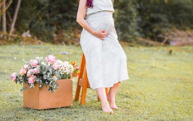 Beautiful photo of a pregnant woman