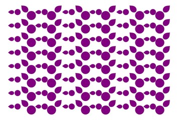 Seamless abstract pattern with purple teardrops and circles in rhythmic repetition, perfect for textile fabrics, wallpapers, wrapping sheets, packaging design, stationery, and stylish decorative backg