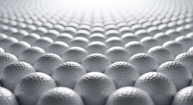 Golf balls texture background pattern for golf course sport equipment and golfing game concept design