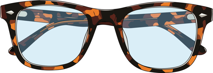 tortoise shell eyeglasses with light blue lenses trendy fashion accessory