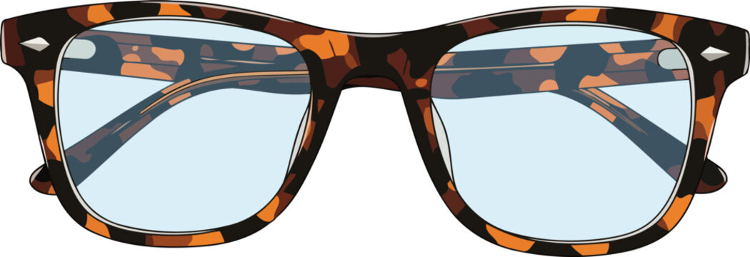 tortoise shell eyeglasses with light blue lenses trendy fashion accessory