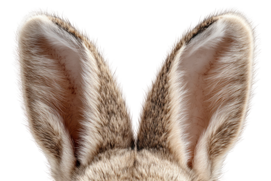 Close-up of a pair of light brown rabbit ears