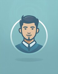 Simple male avatar profile