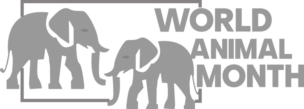 World animal month two elephants. - Powered by Adobe