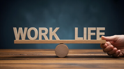 Achieve perfect work life balance with this conceptual visual metaphor