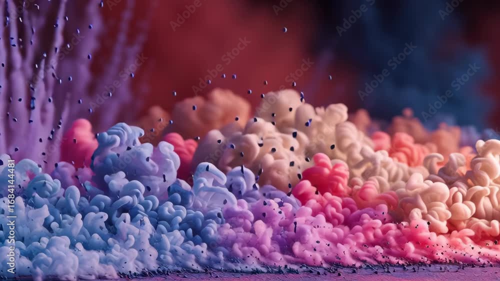 Aufkleber captivating abstract background showing vibrant powder explosion in dynamic motion. an energetic and