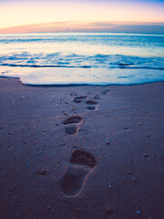 footprints in the sand