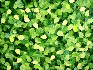 Vibrant Green Leaf Background Lush Foliage Texture