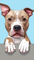 Dog portrait, cute and playful