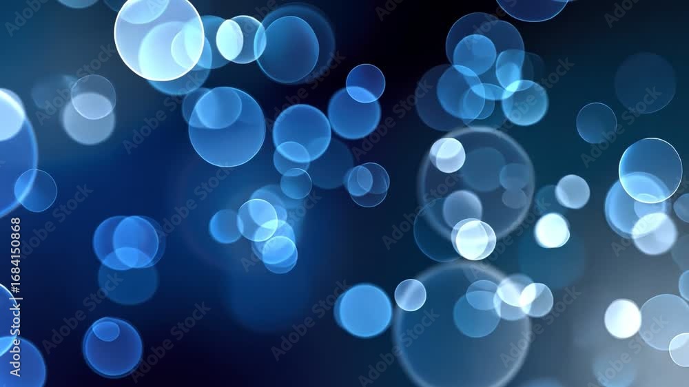 Poster a mesmerizing blue bokeh background with soft circular lights creates a dreamy and atmospheric effec