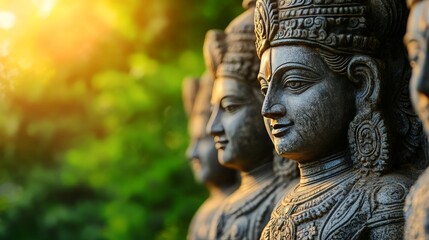 Intricate Carved Sculpture with Soft Lighting