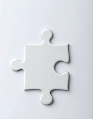 Obraz premium Single white puzzle piece