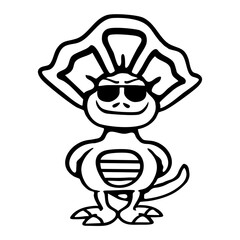 Cool Triceratops Sunglasses Smile Dino Comic Dino Dinosaur