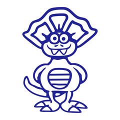 Triceratops Dinosaur Happy Silly Funny Teeth Dino Comic