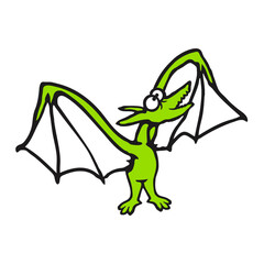 Pterosaur Flying Dinosaur Comic Dino Pterosauria Wings Comic