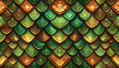 Dragon scales seamless pattern