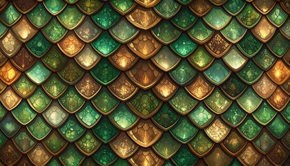 Dragon scales, vibrant colors