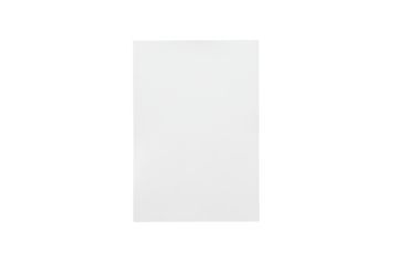 Blank white rectangular object, possibly a sheet of paper or card, outlined in thin white lines