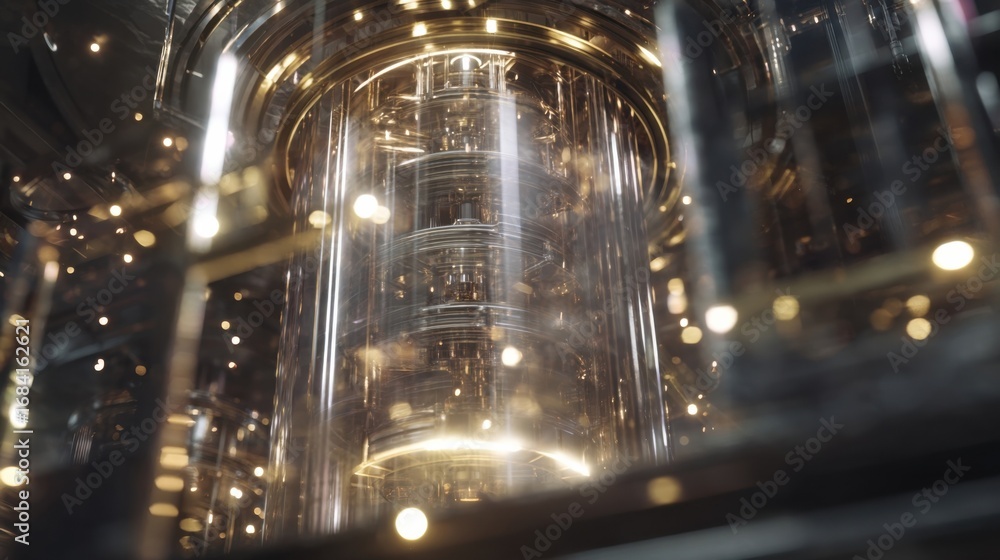 Poster the inner workings of a cryogenic h2 tank are highlighted featuring insulated layers and complex plu