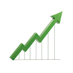 Green upward trending graph