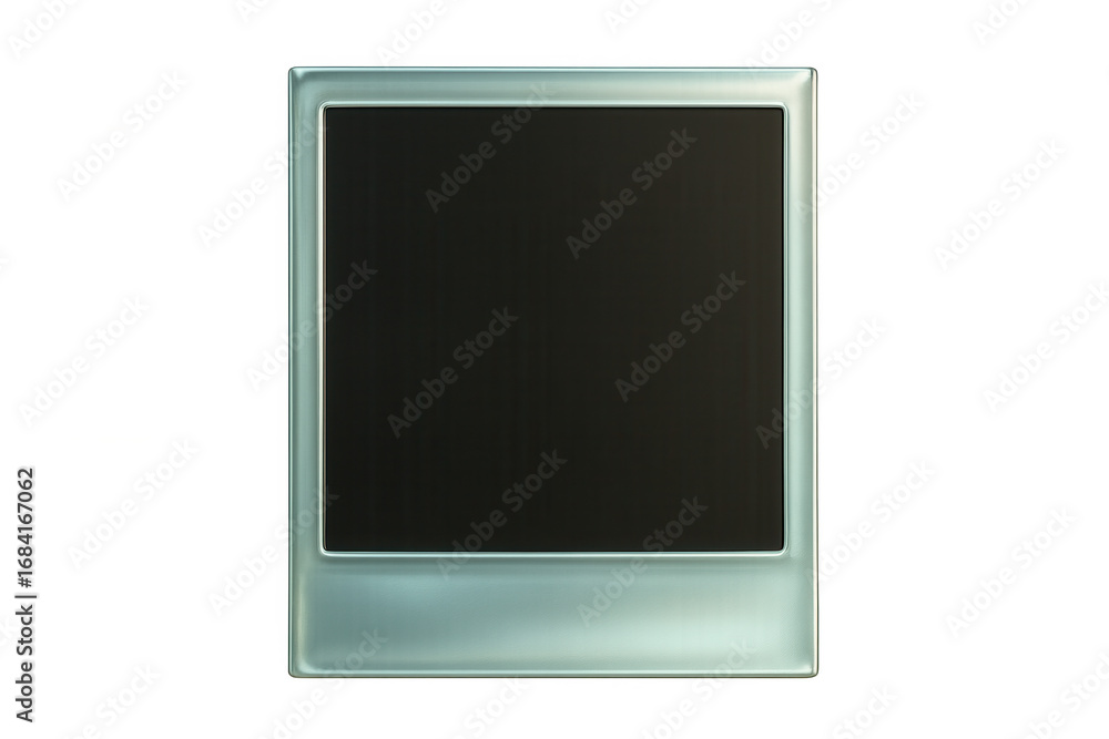 Poster classic blank instant photo frame isolated on a transparent background, ready for adding any image o