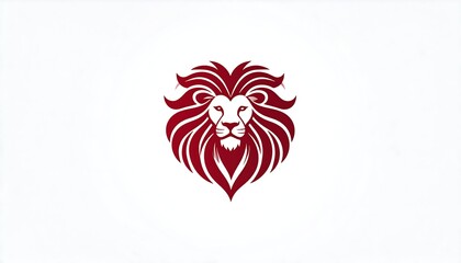 Red lion head logo design