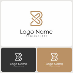 vector logo initial B love