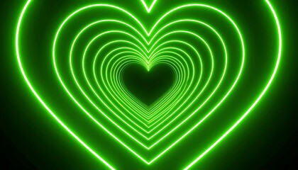 Neon green heart tunnel (1)
