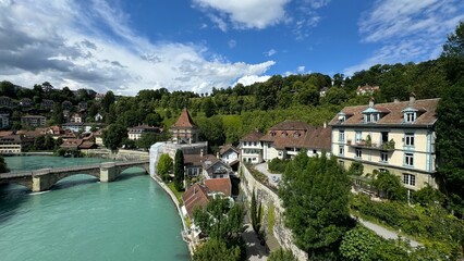 View of the River and Bern Switzerland