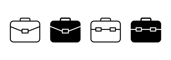 Briefcase icon vector. suitcase sign and symbol. luggage symbol.