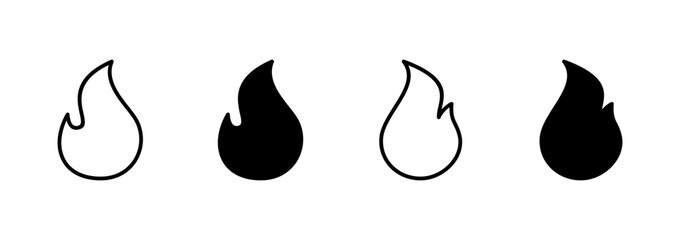 Fire icon vector. fire sign and symbol