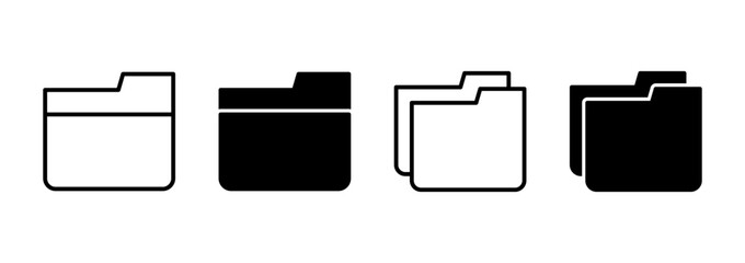 Folder icon vector. folder sign and symbol