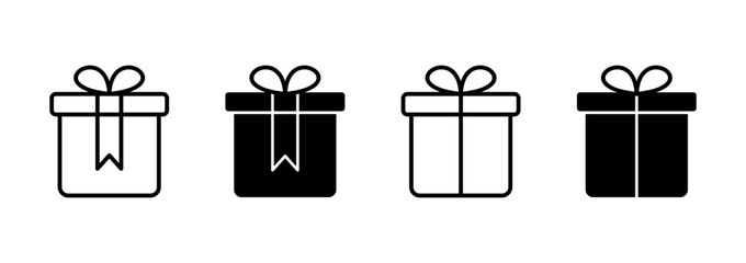 Gift icon vector. gift sign and symbol. birthday gift