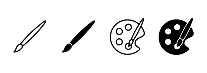 Paint icon vector. paint brush sign and symbol. paint roller icon vector