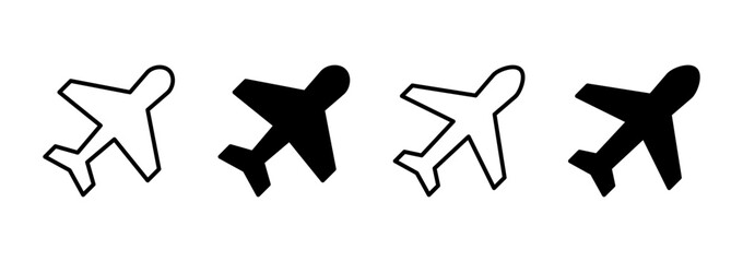 Plane icon vector. Airplane sign and symbol. Flight transport symbol. Travel sign. aeroplane