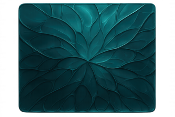 Teal green abstract background resembling a flower with a transparent background is perfect for various design projects