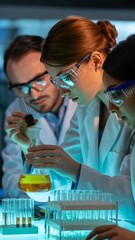 Scientists conducting research in a modern laboratory with advanced equipment and expertise