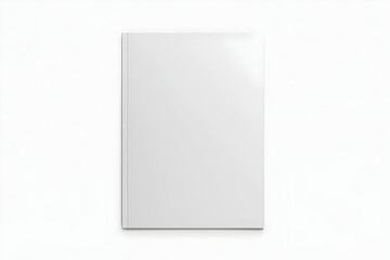 Fototapeta premium Clean and minimalist white book cover template for brochure, magazine or booklet mock up