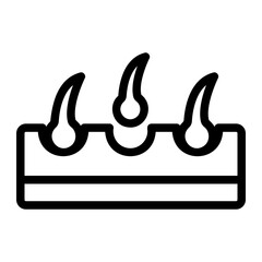hair loss Line Icon