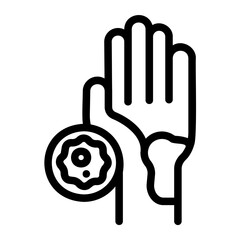 skin cancer Line Icon