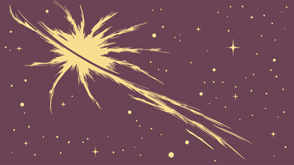 Abstract Space Comet Design Celestial Background Galaxy Illustration Starry Night Cosmic Art Universe Pattern Night Sky Fantasy Artwork Yellow Comet Purple Background Space Background Graphic Design .