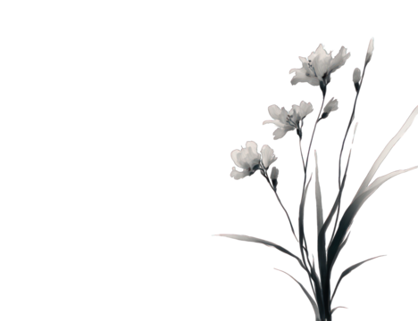 Monochromatic flower arrangement