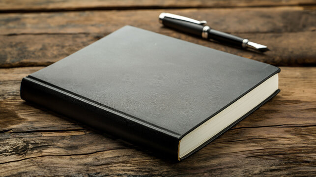 Um livro e uma caneta sobre a mesa