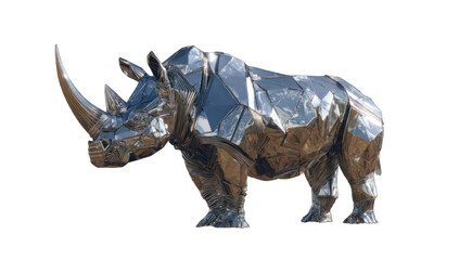 Fototapeta premium Polished rhinoceros sculpture