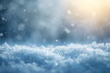 Delicate winter wonderland, Close-up of frost crystals with a magical, ethereal glow of light