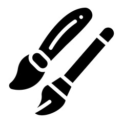 paint brush Solid icon