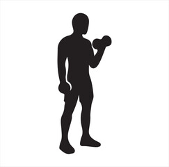 gym vector silhouette
