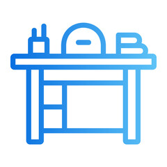 teachers desk Gradient icon
