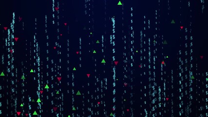 Dollar stock market economy video animated background - Powered by Adobe